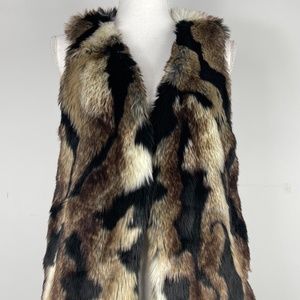 Animal print jacket Fax Fur $20 Sz XS Excellent C.